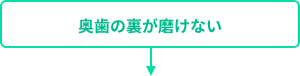 奥歯の裏が磨けない